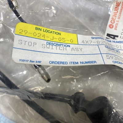 バッグ jun NOS Yamaha OEM New Stop Switch 1982-83 XV750 XV920 Virago 4X7