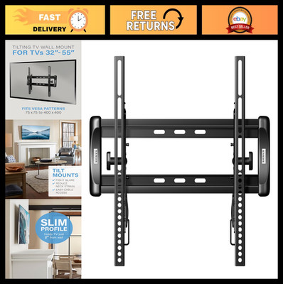 SANUS Tilting TV Mount - Universal 32 to 55 inch TV Wall Mount w/Low Profile Des