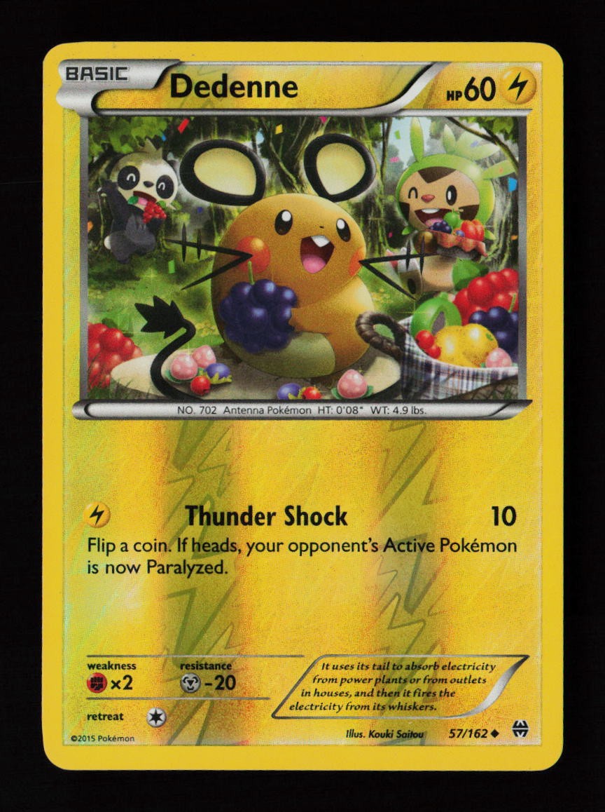 Dedenne 57/162 Reverse Holo Uncommon XY - BREAKthrough Pokémon Card