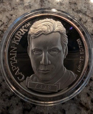 1991 Star Trek 25th Anniversary 4-Coin 1 oz .999 Silver Lot Kirk Spock Picard...