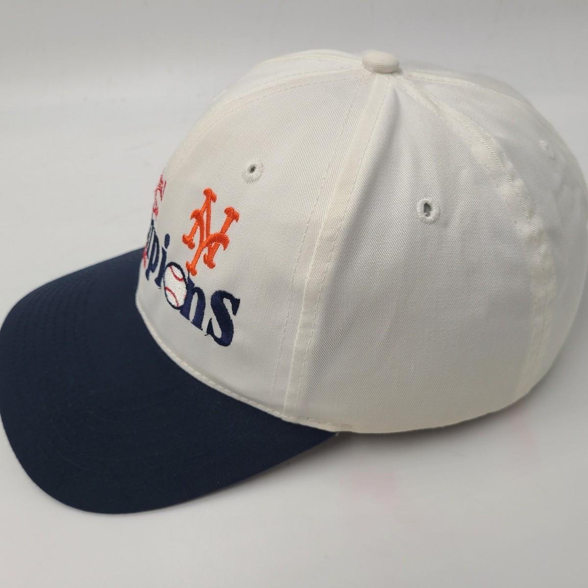 Vintage New York Mets Hat Snapback White Blue MLB 2000 National