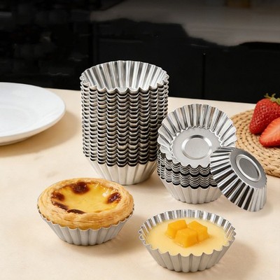 100 St��ck Wiederverwendbare Egg Tart F?rmchen Muffin T?pfe Backformen