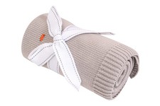 Silver Cloud Treetops Knitted Baby Blanket 100 Cotton Gift NEW