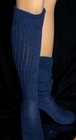 3 PAIR Navy  Blue Slouch  Knee Socks Scrunch Hooters Uniform Warm Run Walk Ski — photo 5
