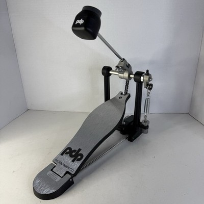 PDP Pacific Drum Co Single Chain Bass Drum Set Pedal - Single Black Silver Metal
