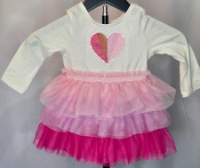 NWT Cat  Jack Pink Heart Tulle Dress w/ Bloomers Size 12M So Cute 