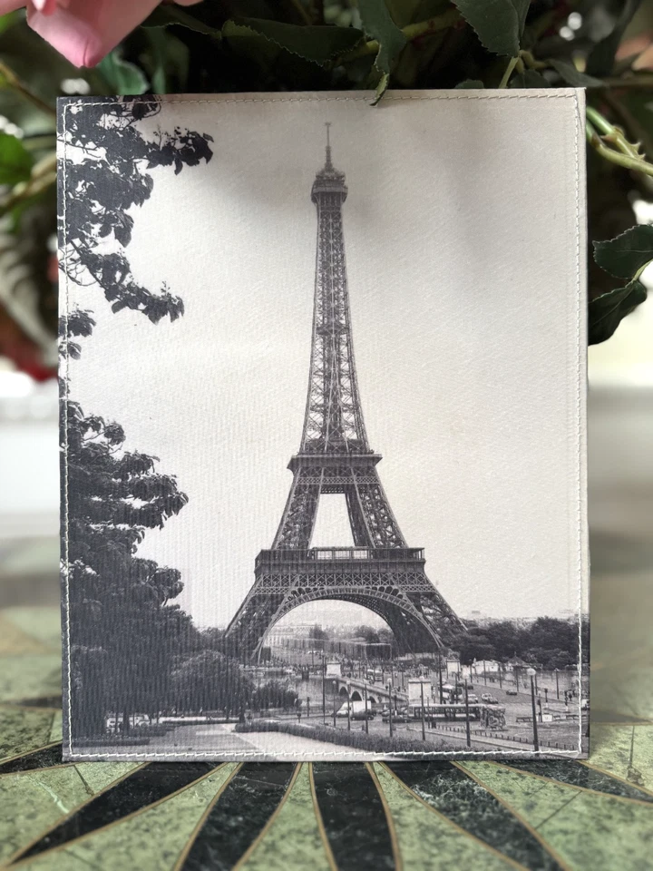 The Eiffel Tower - Black & White Vintage Paris Wall Art - Antique Scene Canvas - Image 3 of 4