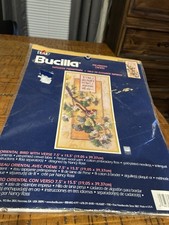 2000- Bucilla Crewel Embroidery Kit 42687 Oriental Bird With Verse 7.5 X 15.5