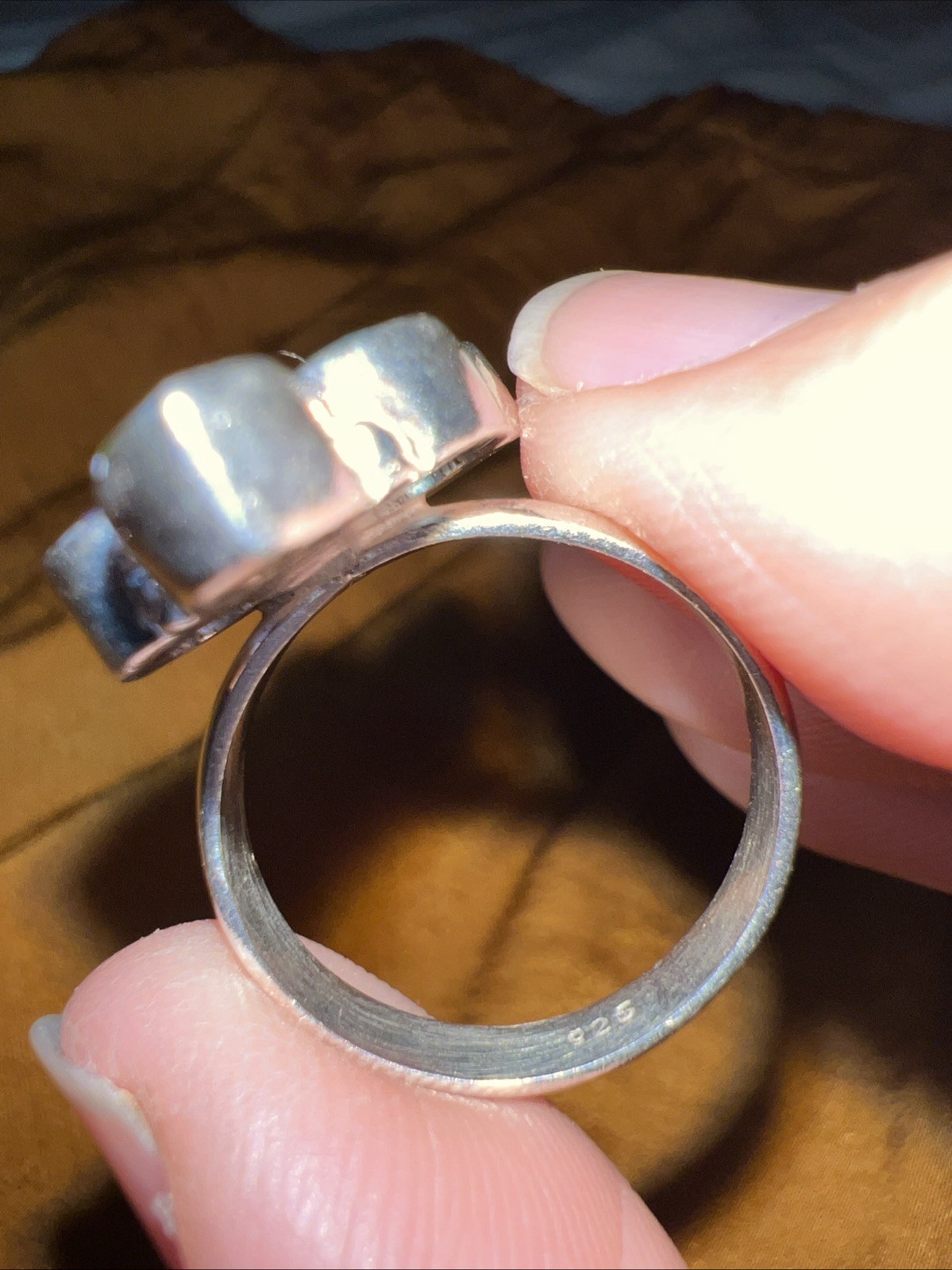 Multi Gemstone Silver Statement Ring, Garnet Tanz… - image 3