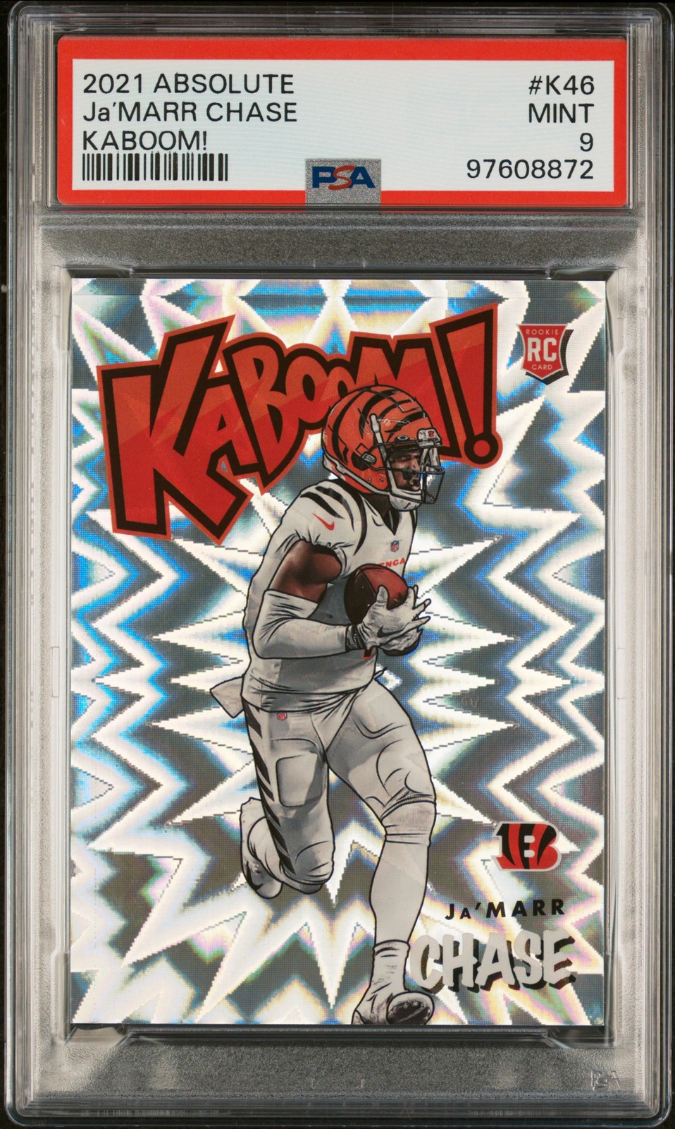 2021 PANINI ABSOLUTE KABOOM! #K46 JA’MARR CHASE PSA 9