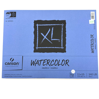 Canson XL Watercolor Pad 12x18 140lb Cold Press 30 Sheets