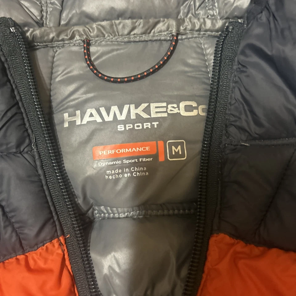 Hawke & Co. Sport Quilted Performance Puffer Vest Blue / Orange Size M - Image 4 of 4