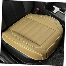 1 Pack Leather Front Car Seat Covers,Bottom Seat Covers for 1 PC Parallel Beige