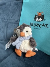 Jellycat Peanut Penguin Bag Charm Plush Keyring 10cm- New with Dust Bag UK Stock