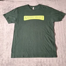 Nature Valley Short Sleeve T-Shirt Size Large Green Cotton