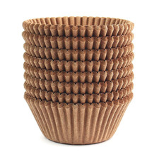 200 Pcs Natural Cupcake Liners Non-Stick Greaseproof Muffin Liners for Baking