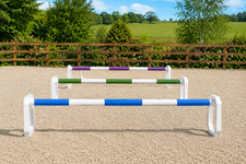 Pair of Powder Coated Aluminium Cavaletti &ndash; Lightweight Adjustable Training Aids