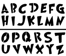 Really Great Stencils, Alphabet Set 3 Stencil, 2 x 4x10", Letters, Upper Case