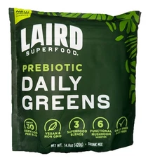 LAIRD Prebiotic Superfood Daily Greens, 30 Servings 14.8 oz (420 g) Exp 5/2027