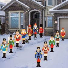 12 Pcs Nutcracker Christmas Yard Signs - Waterproof Holiday Decor for Outdoors