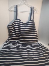 Old Navy Women's XXL Nautical Sundress Navy White Stretch