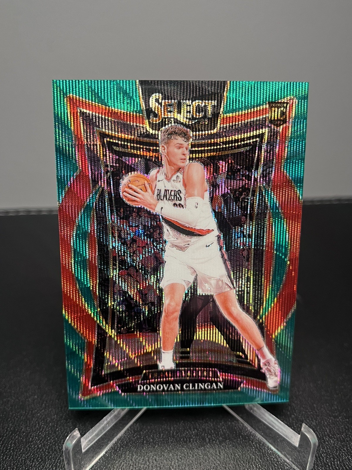 Donovan Clingan 2024-25 Panini Select #69 RC Green Wave Prizm 04/50