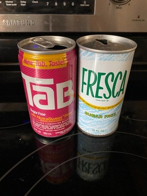 TAB AND FRESCA 12 oz. PULL TAB SODA CAN - NICE!!