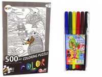 Puzzle Do Kolorowania 500 ElementóW Ryby Ocean Lean Toys