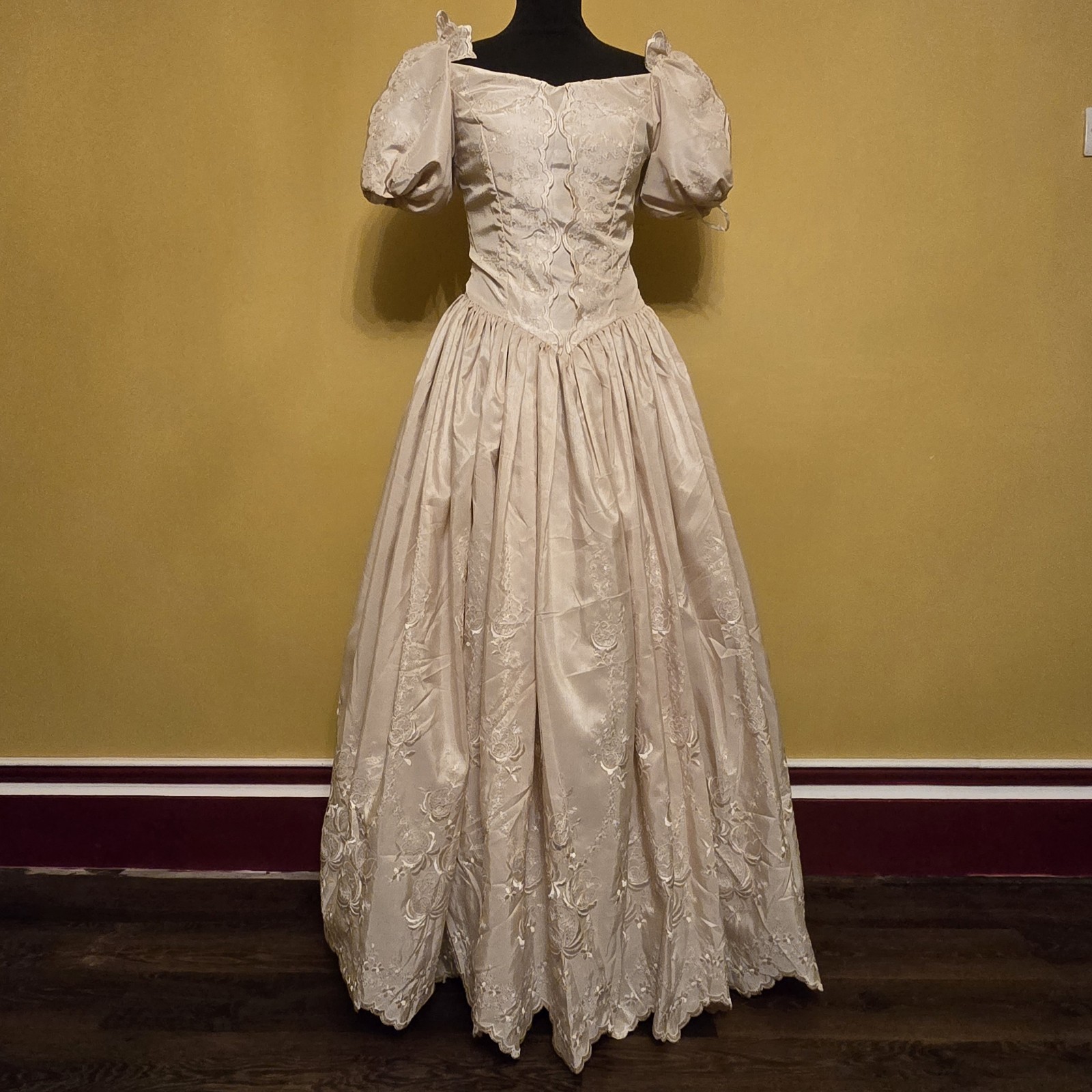 Vestido de novia vintage rosa romántico princesa Cenicienta años 80 S BW64