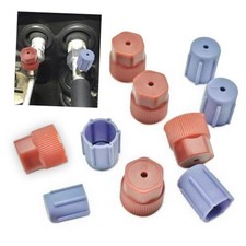 10PCS R134a Cap Air Conditioning Service AC System Charging Port Caps, A/C