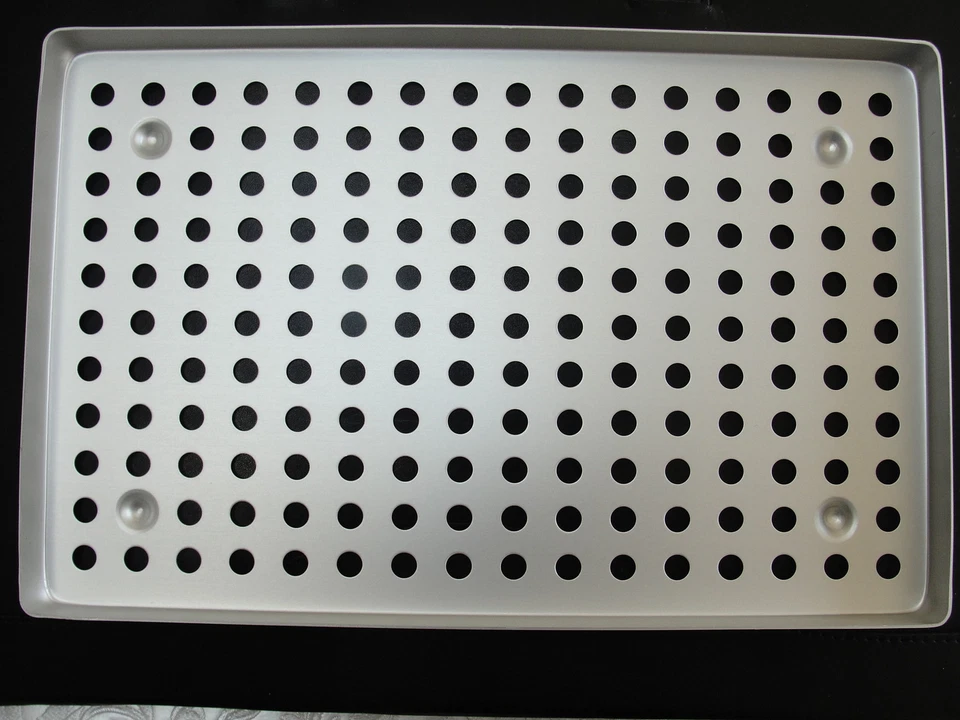 D+MD 6 Perforated Instrument tray 28 x 18 cm ionized aluminium top quality