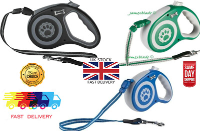 ZOOFARI Retractable Lead, 5m Dog Reflective Lead w/ Stop Locking