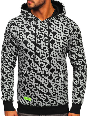 Kapuzenpullover Sweatshirt Pulli Hoodie Pullover Men Motiv Herren Mix BOLF Print
