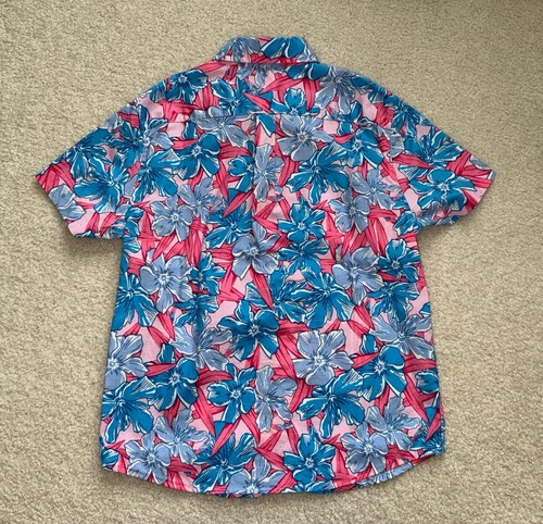 Vineyard Vines Boys' Stretch Cotton Short-Sleeve Oleander Print Shirt Size Small - Picture 5 of 5