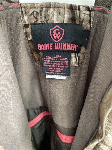Game Winner Ladies L Camo Hunting Bibs NwOT Insulated - Picture 5 of 6