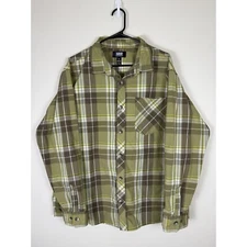 Alaskan Hardgear By Duluth Trading Co Size XL Green Plaid Button Front Shirt