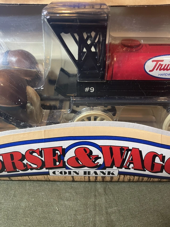Ertl Horse & Wagon  Die-Cast Coin Bank True Value 1990 - Image 2 of 4