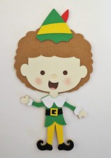 Buddy The Elf Christmas Winter Die Cut Paper Doll Scrapbook Embellishment