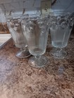 Vintage Indiana Glass goblets stemmed water thumbprint- Total #3 — photo 2