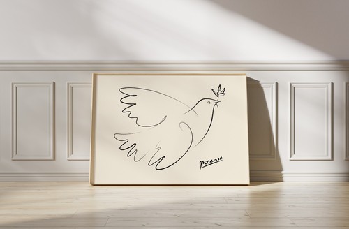 Picasso The Dove of Peace Print, Minimalist Modern Art Poster, Contemporary Art - Picture 2 of 5