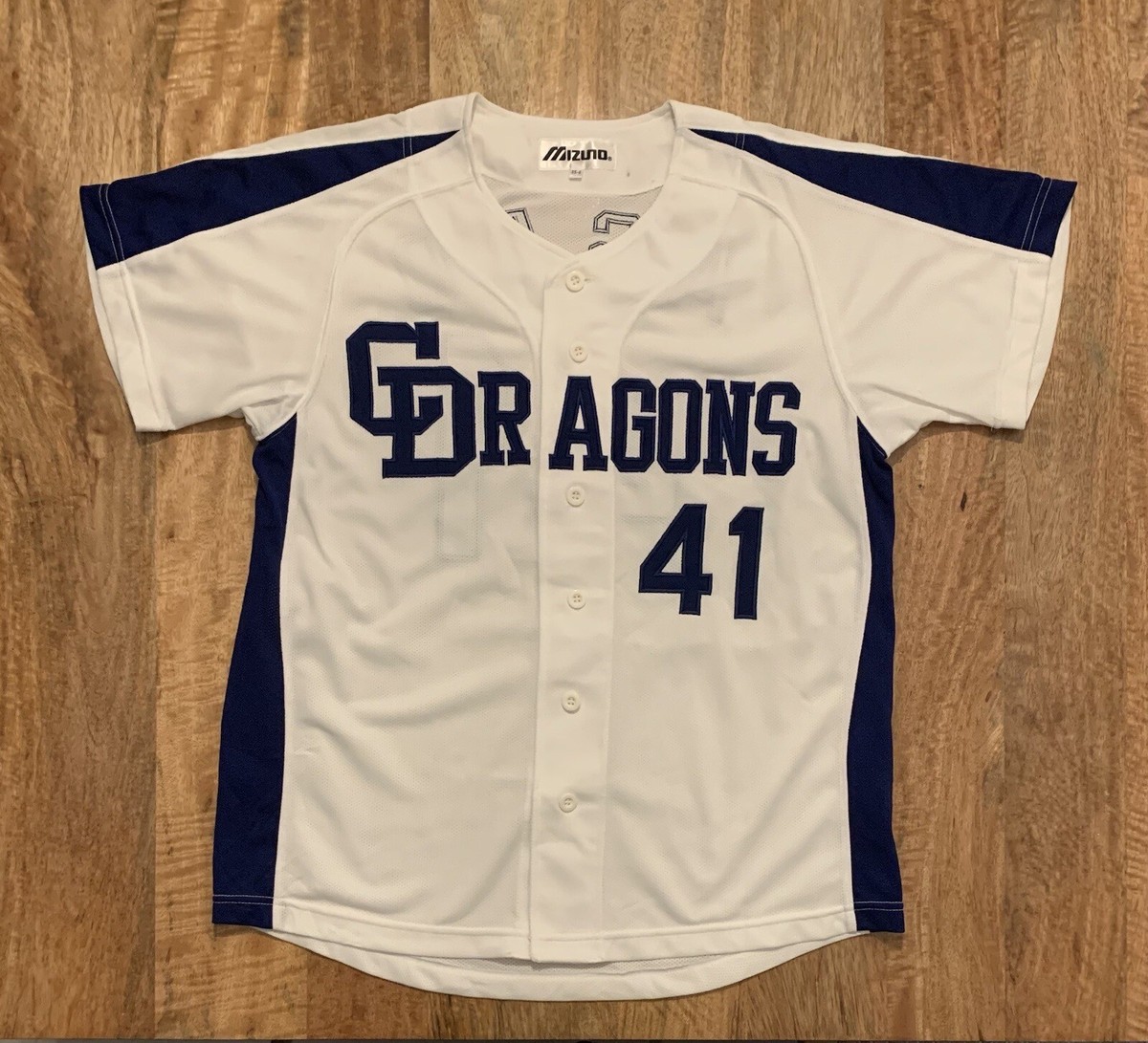 Mizuno Dragons ユニフォーム ASAO 41 M-L Chunichi Dragons Baseball Jersey #41 Takuya Asao Mizuno