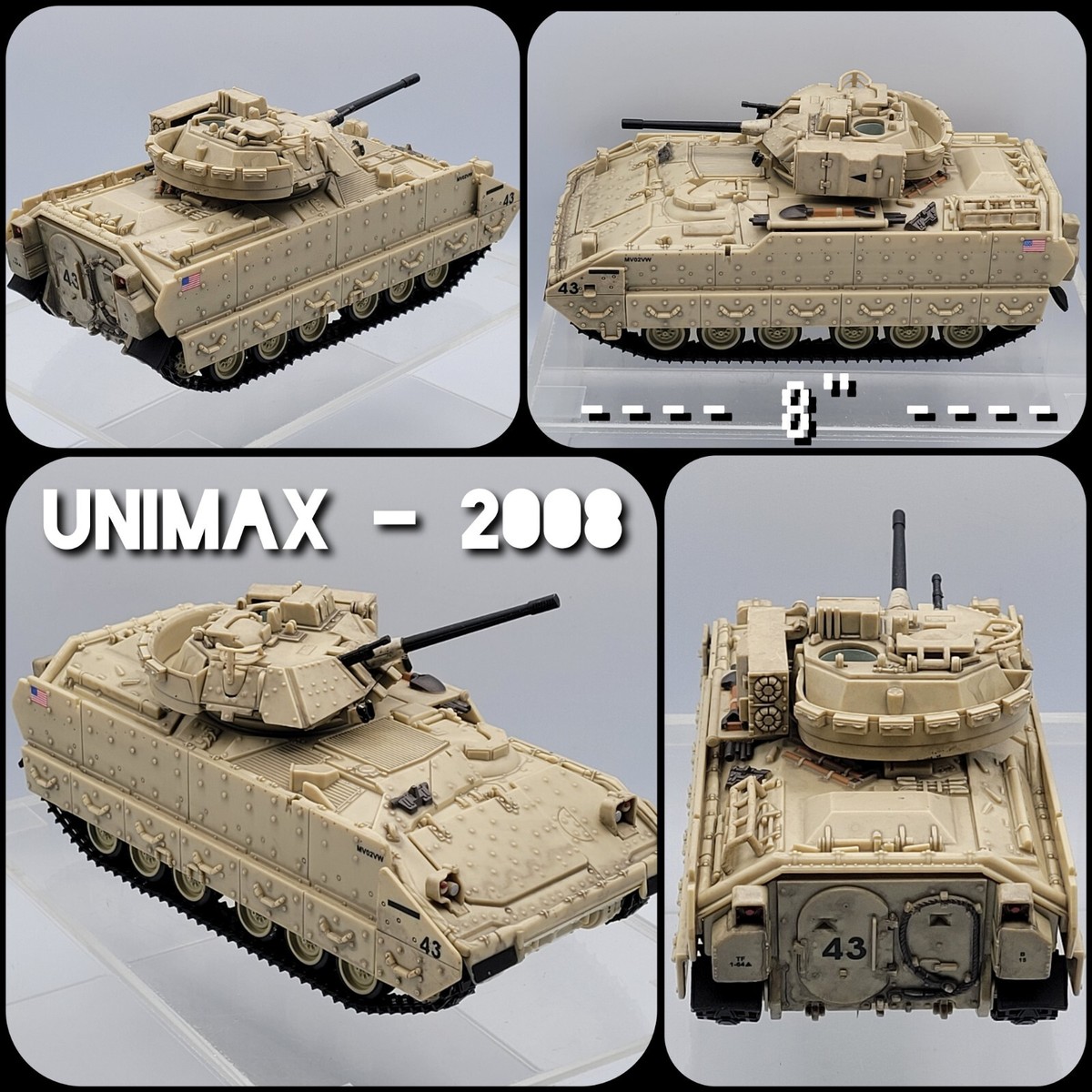 1/32 UNIMAX M3A2 ブラッドレー アメリカ軍　戦車 2008 Unimax 8
