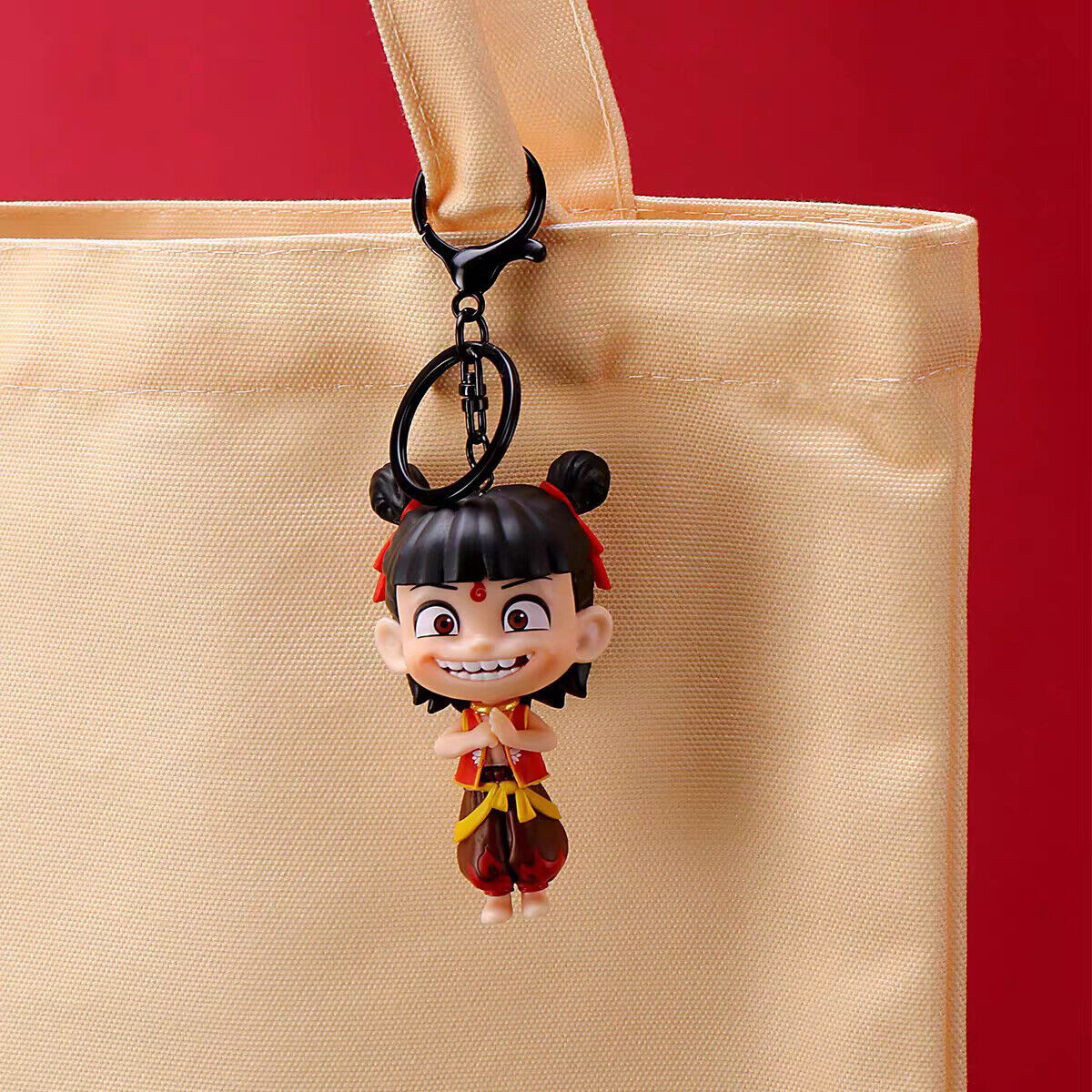 Chinese Mythological Movie Nezha Ao Bing Key Chain Pendant New
