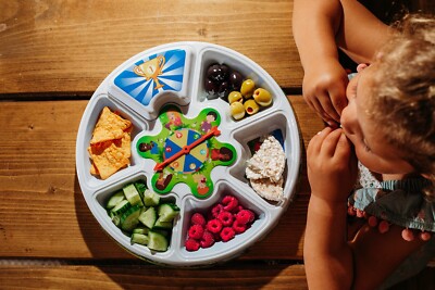 Supper Spinner kids plate-Engaging divided plate for Children- fussy eater  plate UK
