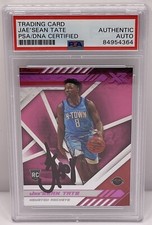Jae’Sean Tate Signed 2020-21 XR Rookie Card Rockets PSA/DNA Slabbed