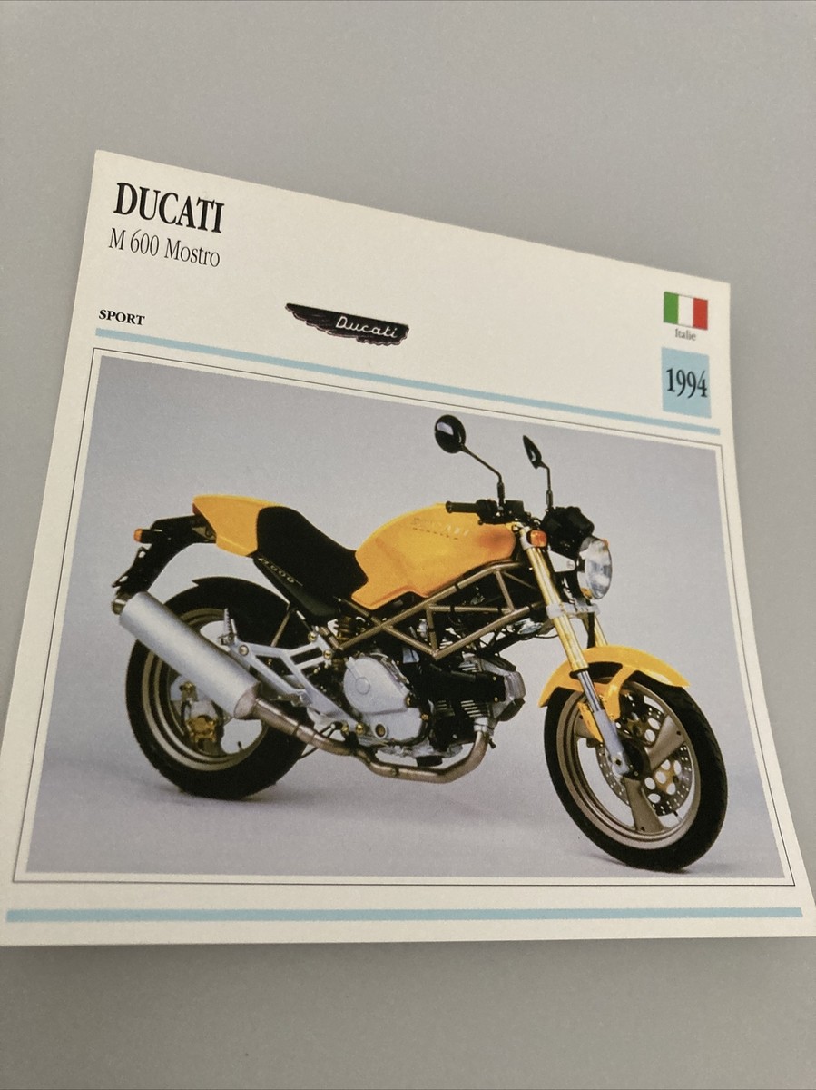 Ducati M 600 Monstro 1994 Card Motorbike Of Collection Atlas Italy