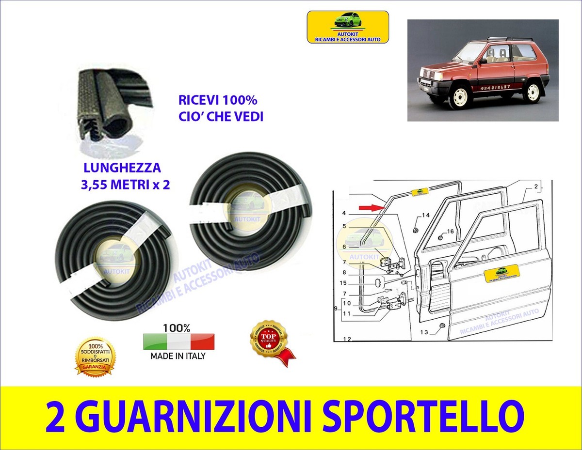 Guarnizioni Sportelli + Guarnizione Cofano Specifiche Per Tutte Le - 7