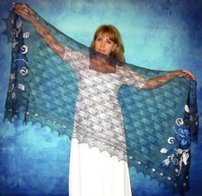Knitted Goat Down Scarf Orenburg Shawl Handmade