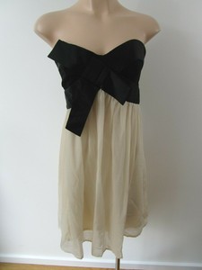cream strapless dress