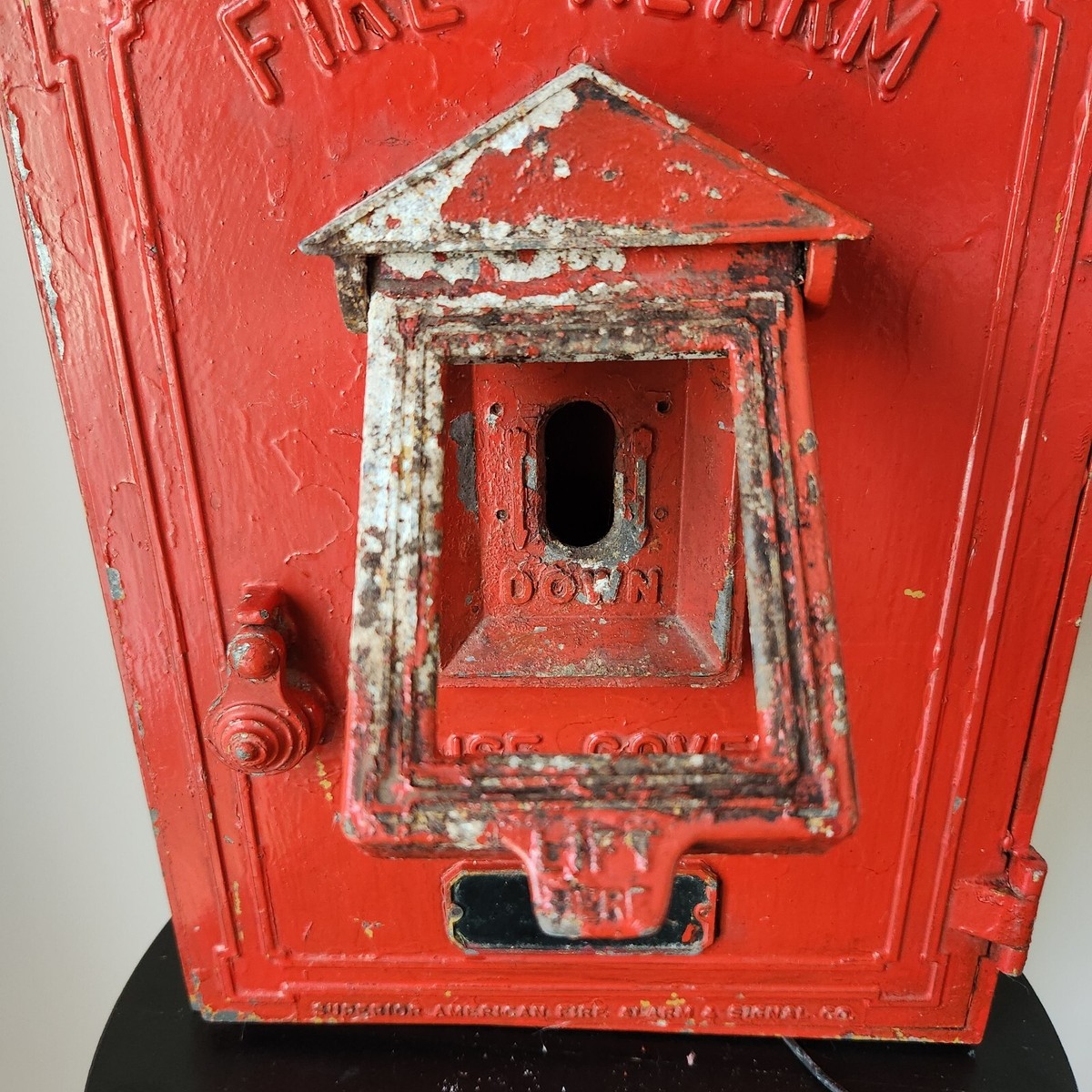 Vintage SAFA Fire Alarm Box For Restoration Matching Code Wheel